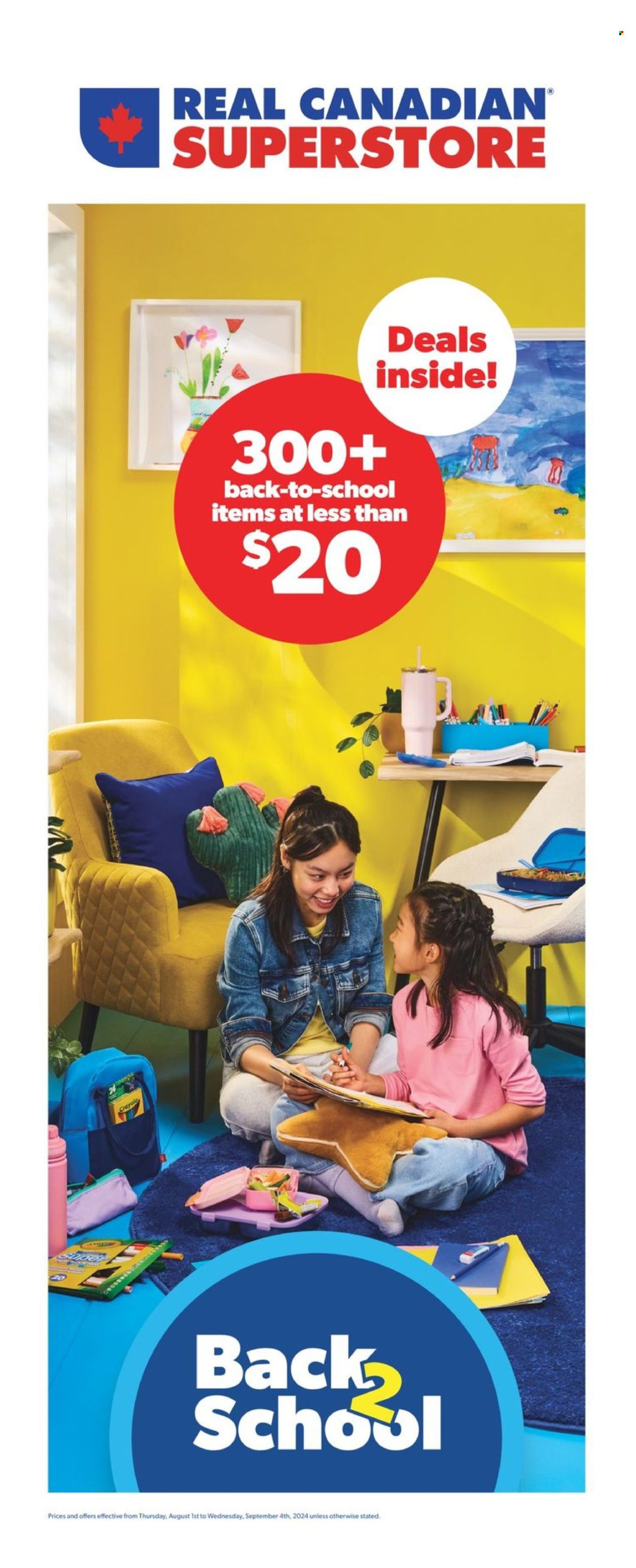 Real Canadian Superstore flyer - August 01, 2024 - September 04, 2024. Page 1