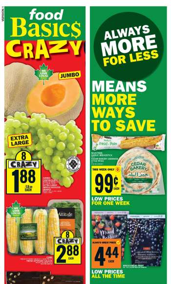Circulaire Food Basics - 15 Août 2024 - 21 Août 2024.