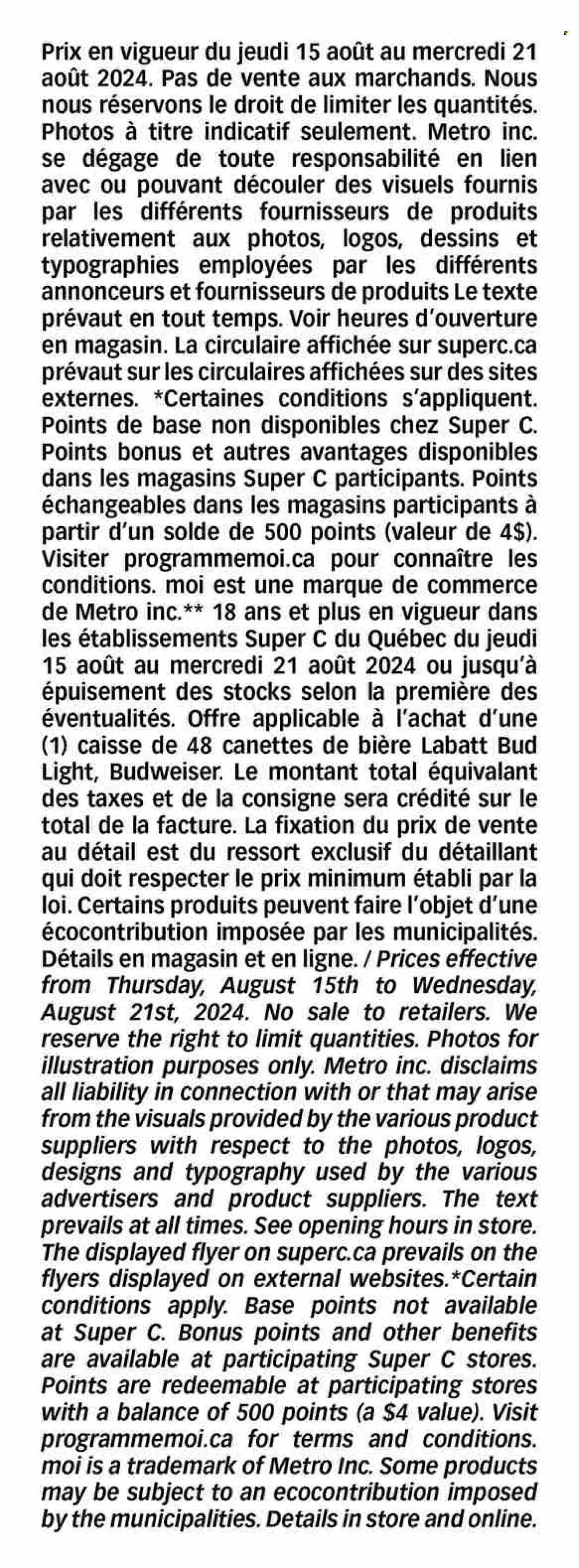 Super C flyer - August 15, 2024 - August 21, 2024. Page 16