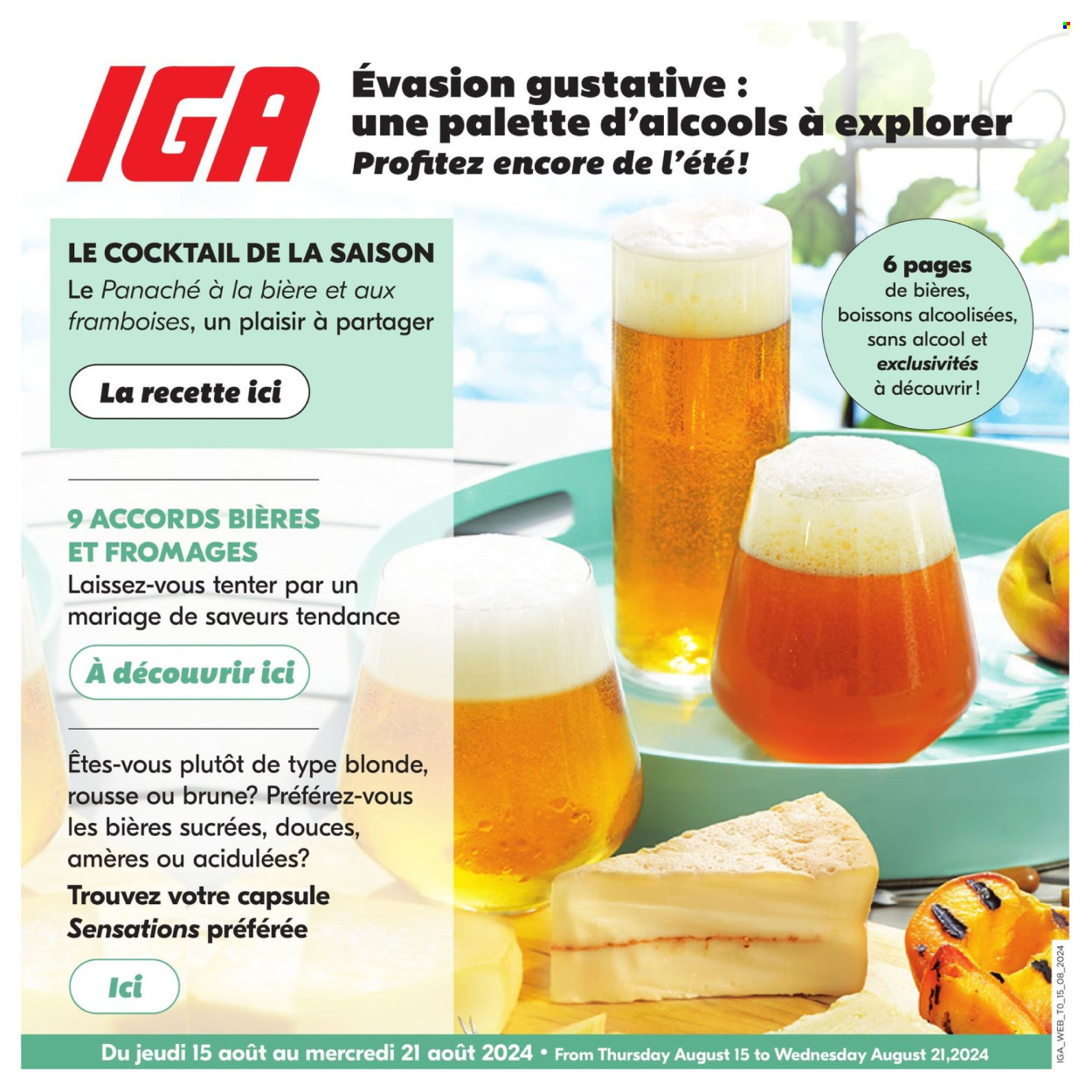 IGA flyer - August 15, 2024 - August 21, 2024. Page 1