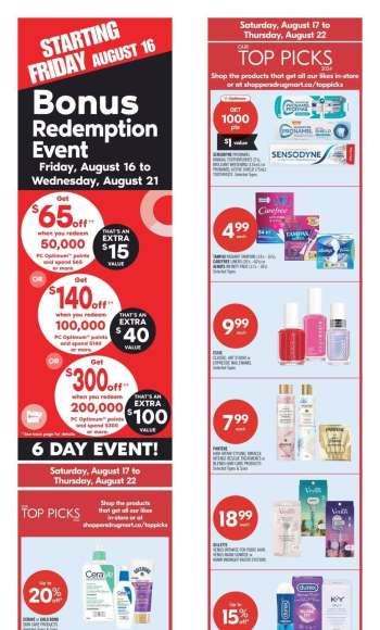 Shoppers Drug Mart Flyer - August 17, 2024 - August 22, 2024.