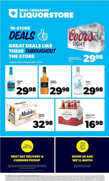 Real Canadian Liquorstore Flyer - August 19, 2024 - August 28, 2024.