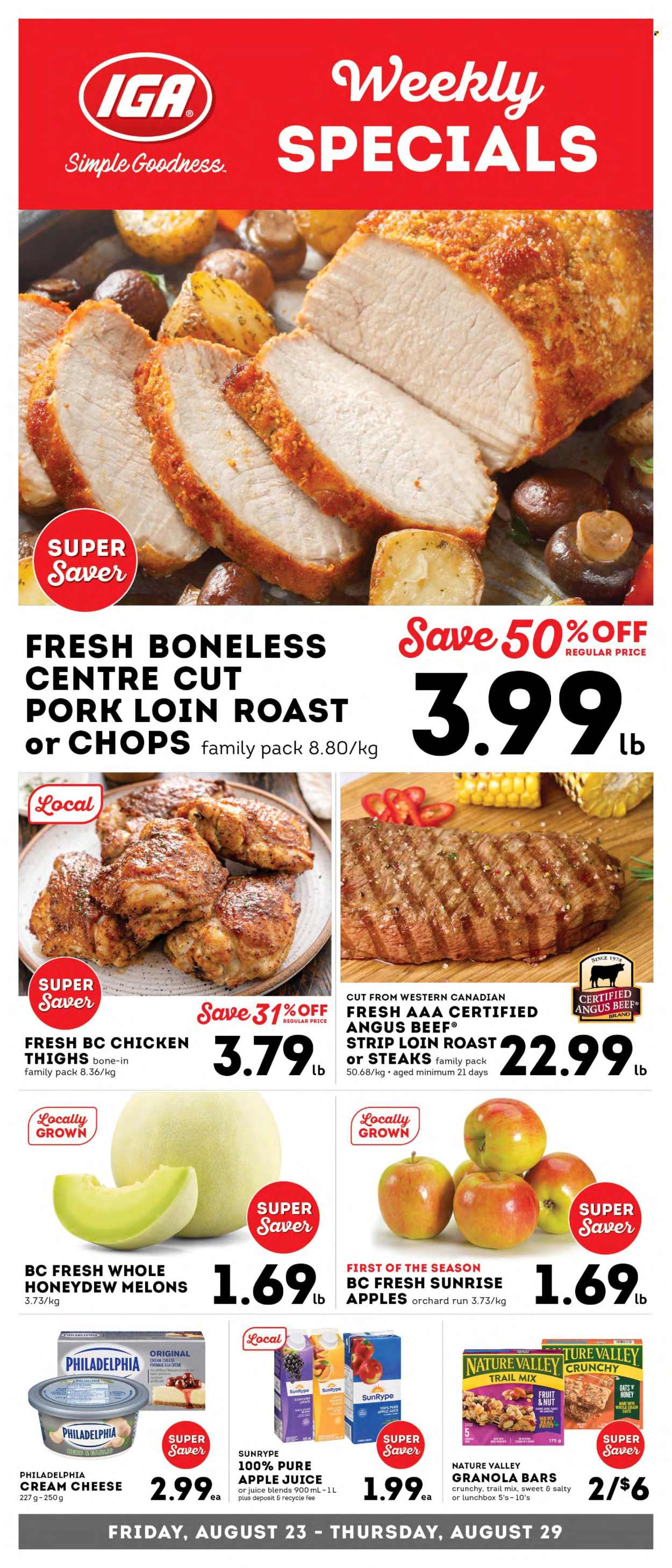 IGA Simple Goodness flyer - August 23, 2024 - August 29, 2024. Page 1