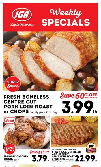 IGA Simple Goodness Flyer - August 23, 2024 - August 29, 2024.