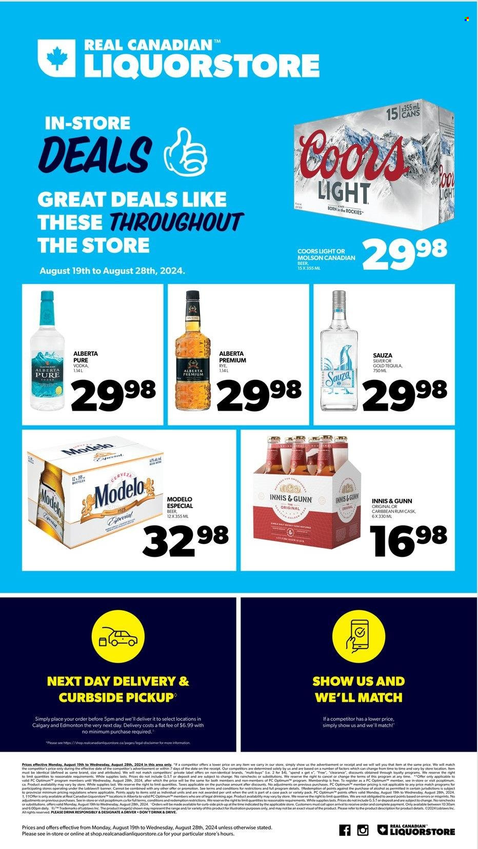 Real Canadian Liquorstore flyer. Page 1