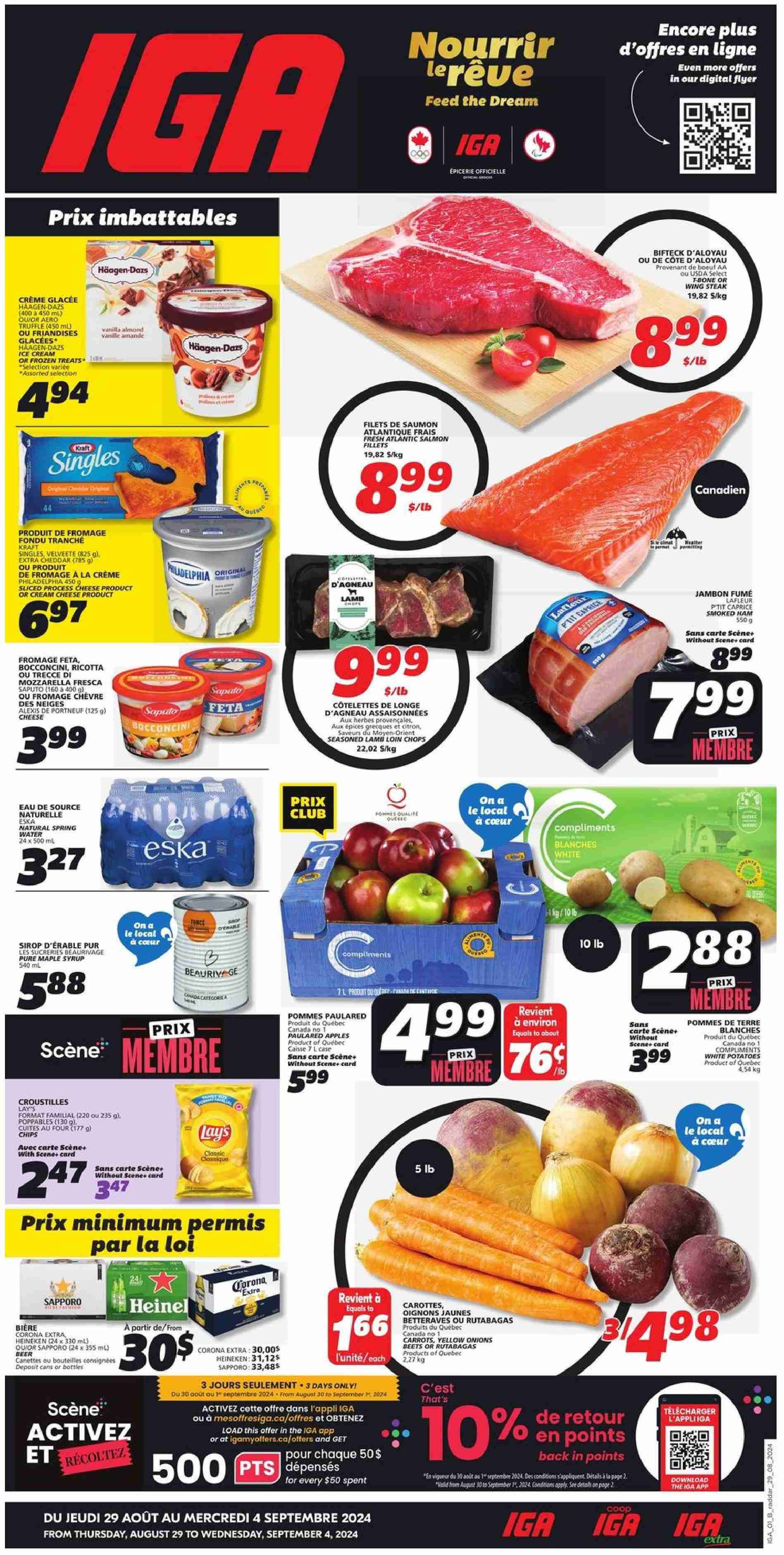 IGA flyer - August 29, 2024 - September 04, 2024. Page 1