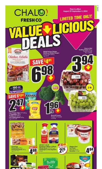 Chalo! FreshCo. Flyer - August 29, 2024 - September 04, 2024.