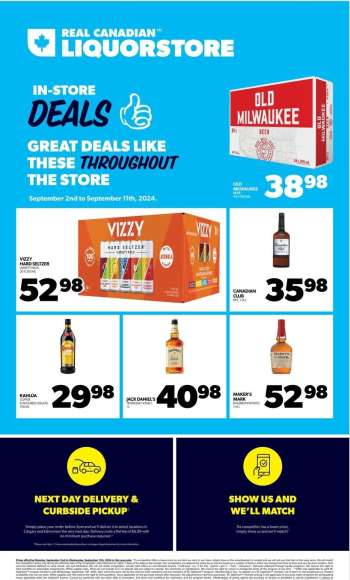 Real Canadian Liquorstore Flyer - September 02, 2024 - September 11, 2024.