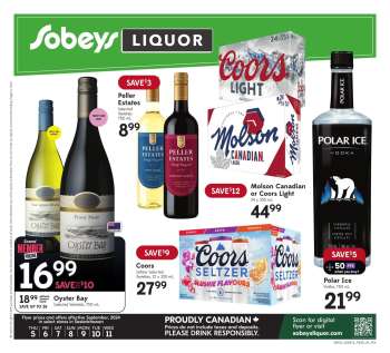 Circulaire Sobeys Liquor - 05 Septembre 2024 - 11 Septembre 2024.
