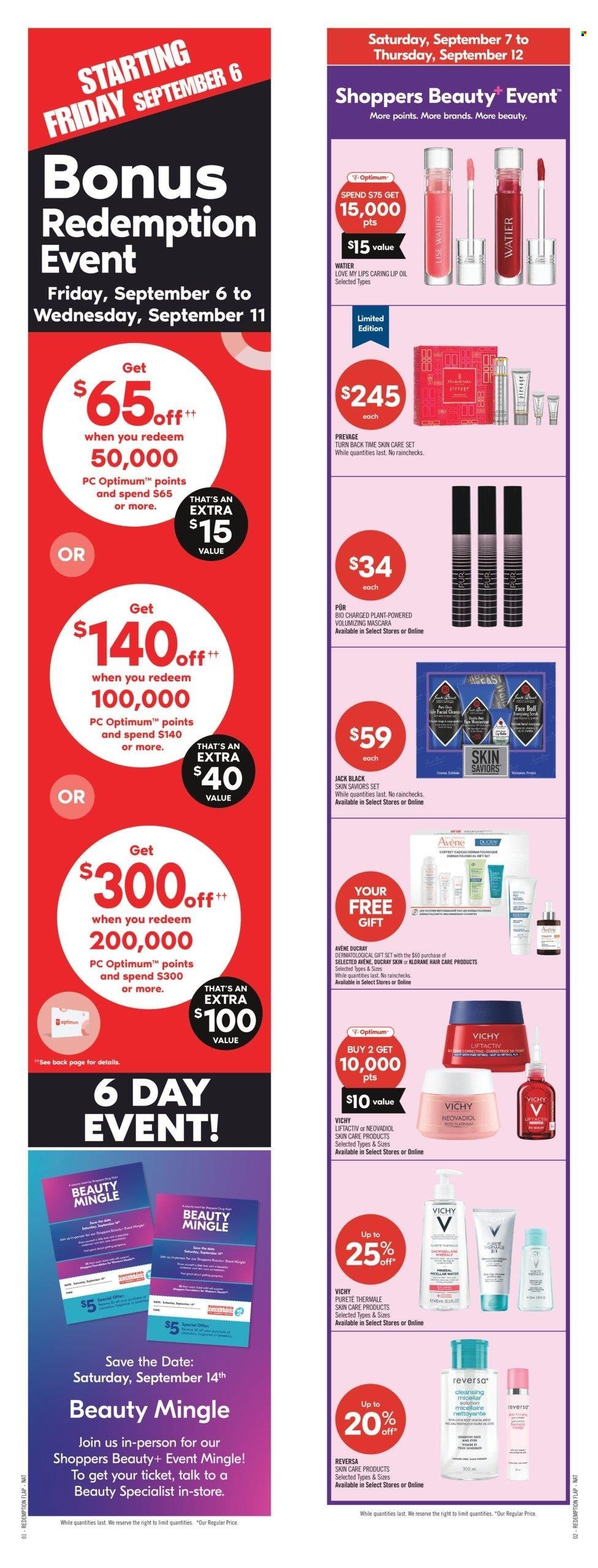 Shoppers Drug Mart flyer - September 07, 2024 - September 12, 2024. Page 1