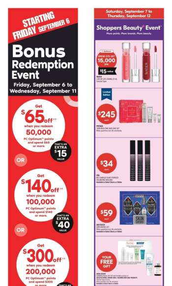 Shoppers Drug Mart Flyer - September 07, 2024 - September 12, 2024.