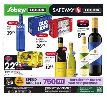 Circulaire Sobeys Liquor - 12 Septembre 2024 - 18 Septembre 2024.