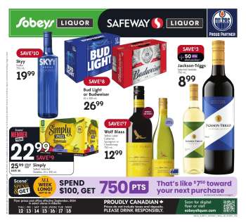 Circulaire Sobeys Liquor - 12 Septembre 2024 - 18 Septembre 2024.
