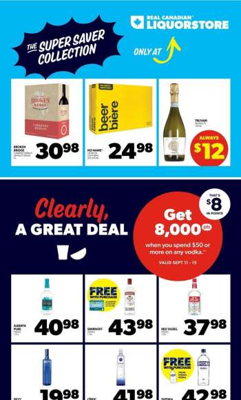 Real Canadian Liquorstore Flyer - September 11, 2024 - September 15, 2024.