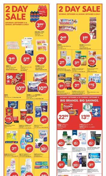 Shoppers Drug Mart Flyer - September 14, 2024 - September 19, 2024.