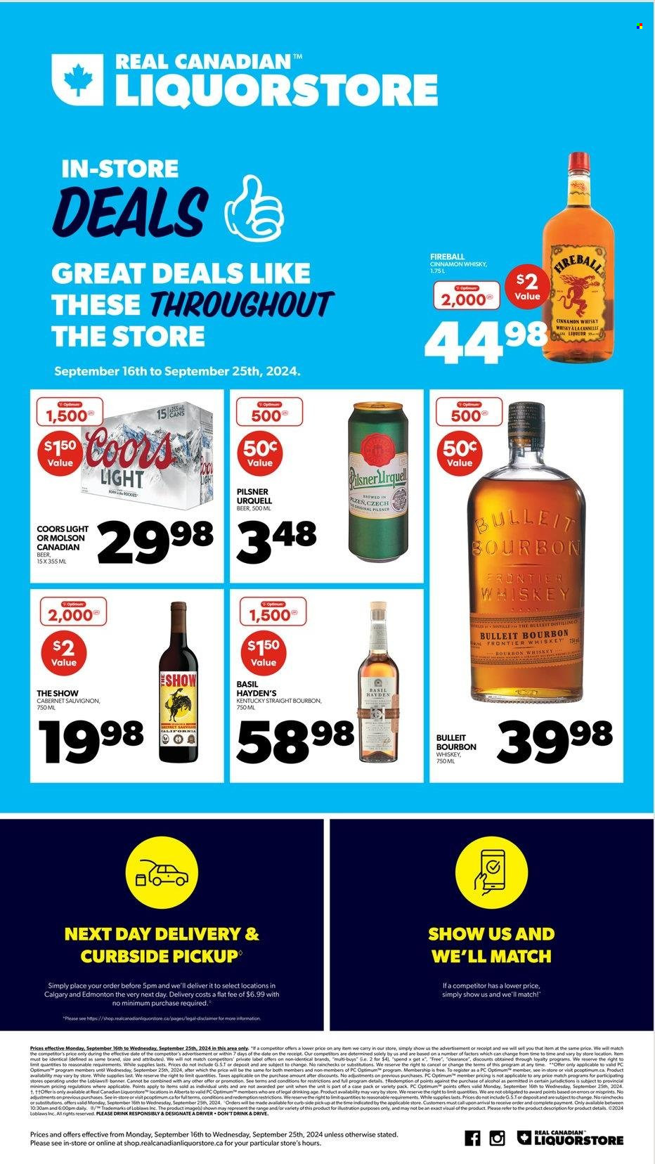 Real Canadian Liquorstore flyer. Page 1