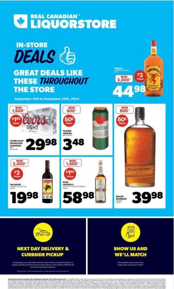 Real Canadian Liquorstore Flyer - September 16, 2024 - September 25, 2024.