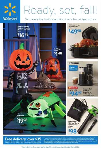 Walmart Flyer - September 19, 2024 - October 16, 2024.