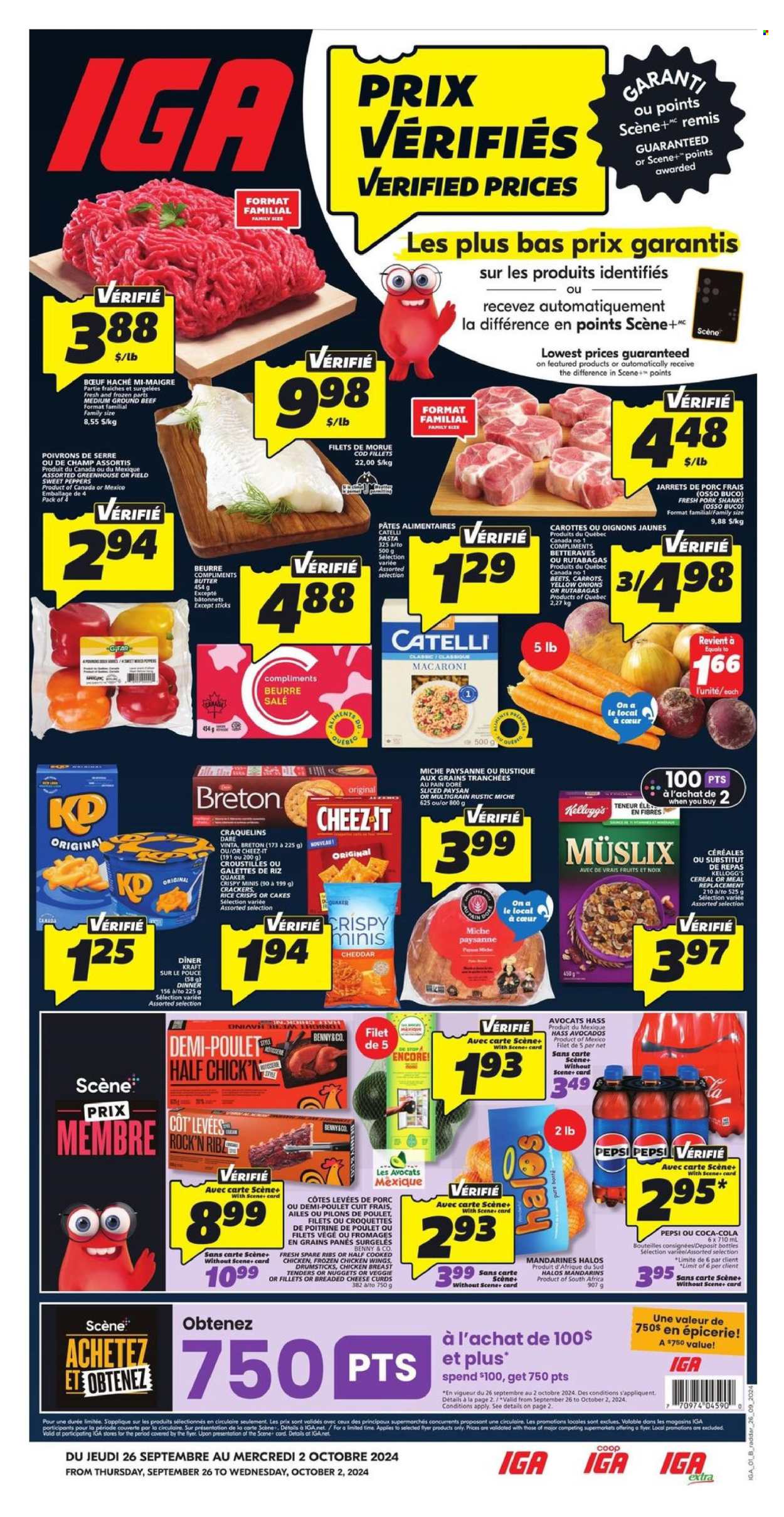 IGA flyer - September 26, 2024 - October 02, 2024. Page 1