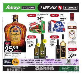 Sobeys Liquor Flyer - September 26, 2024 - October 02, 2024.