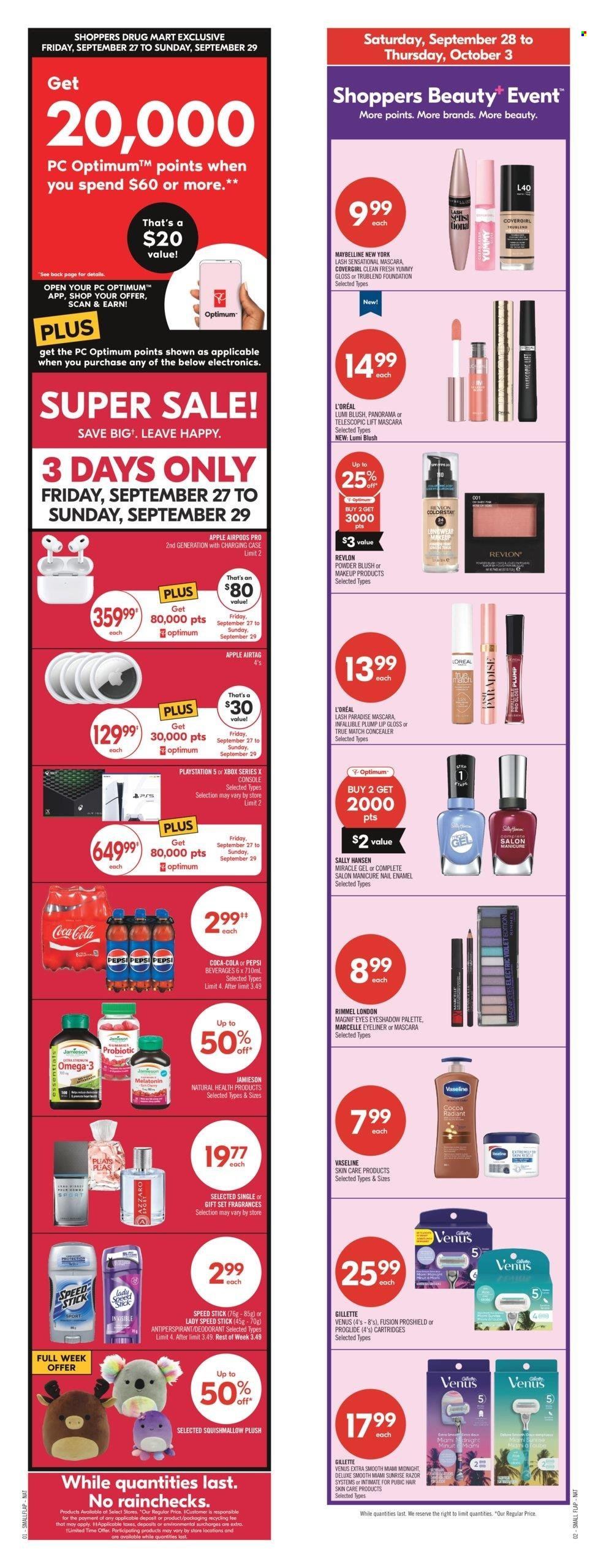Shoppers Drug Mart flyer - September 28, 2024 - October 03, 2024. Page 1