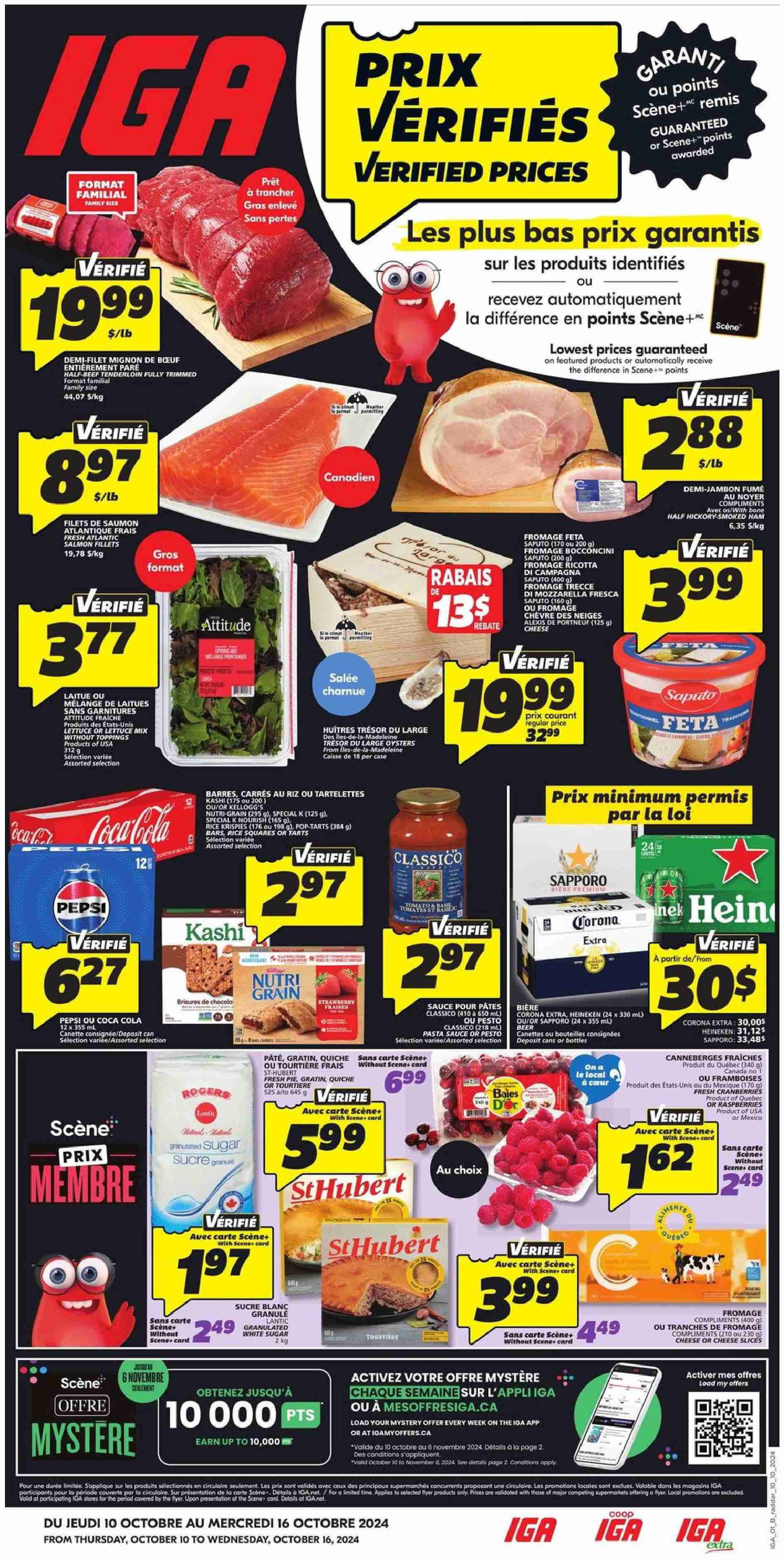 IGA flyer - October 10, 2024 - October 16, 2024. Page 1