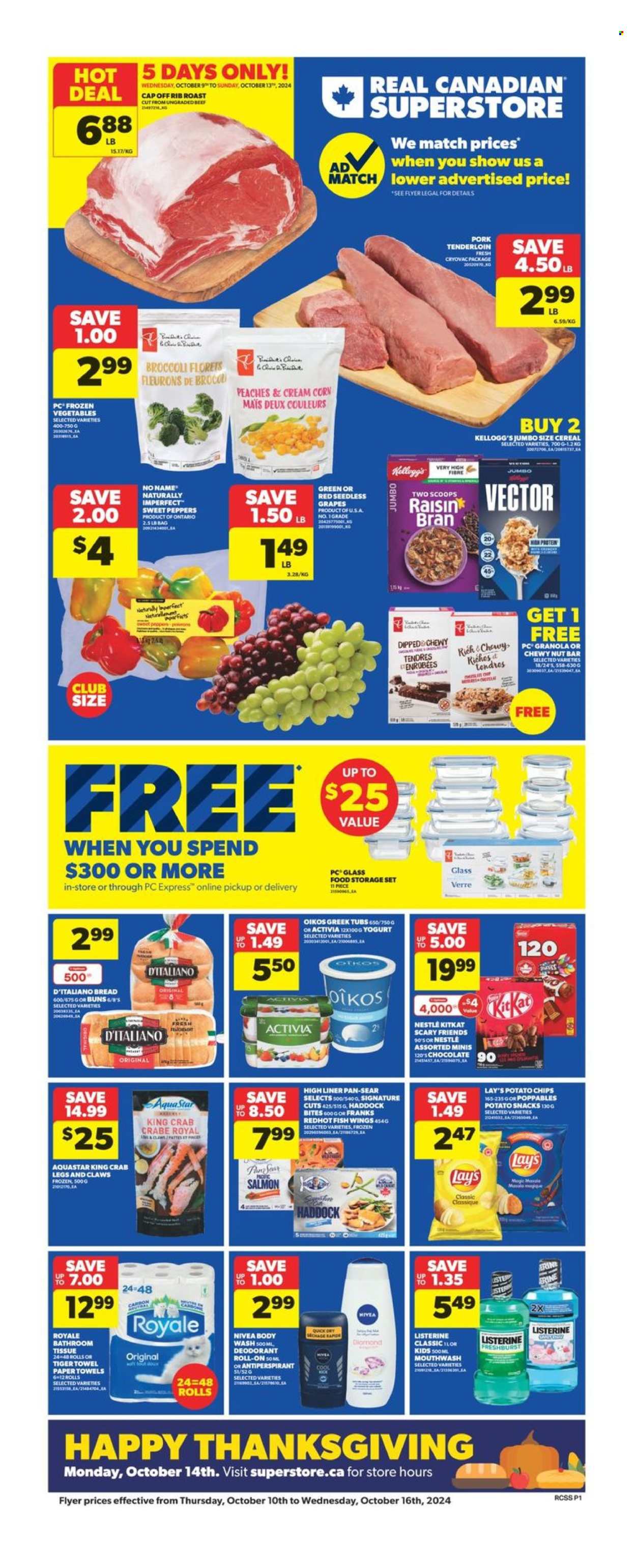 Real Canadian Superstore flyer - October 10, 2024 - October 16, 2024. Page 1