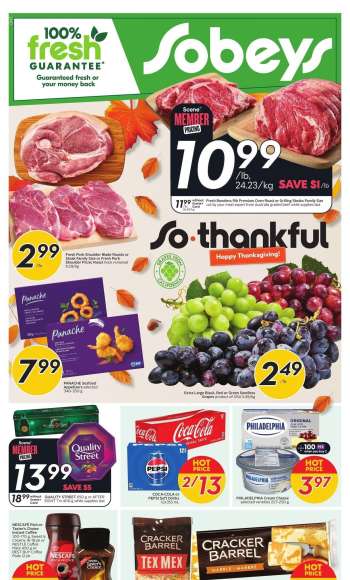 Circulaire Sobeys - 10 Octobre 2024 - 16 Octobre 2024.