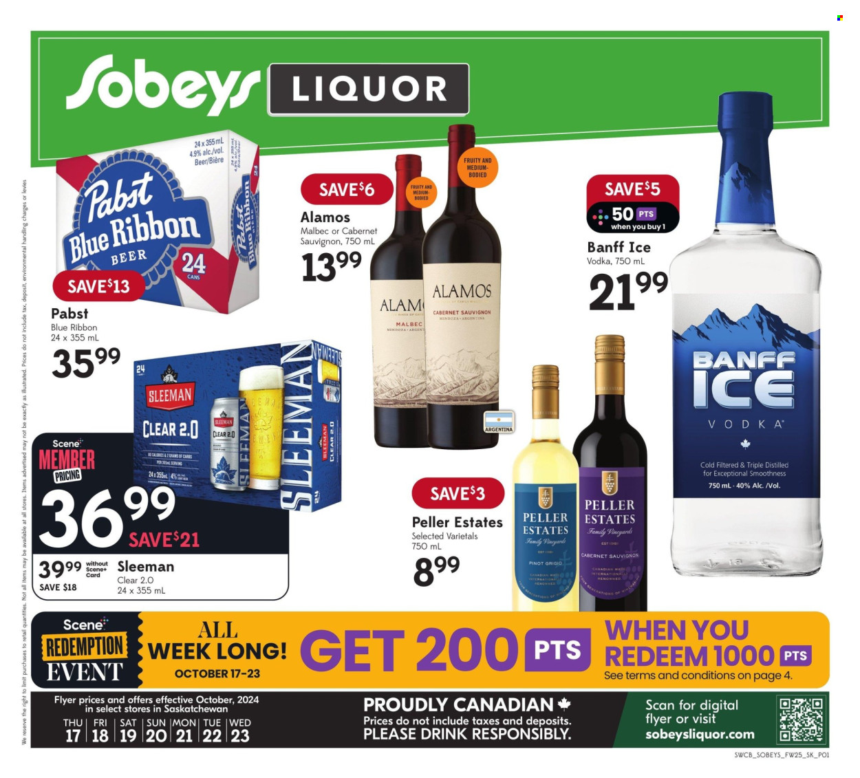 Sobeys Liquor flyer - October 17, 2024 - October 23, 2024. Page 1