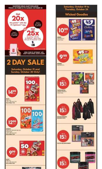 Shoppers Drug Mart Flyer - October 19, 2024 - October 24, 2024.