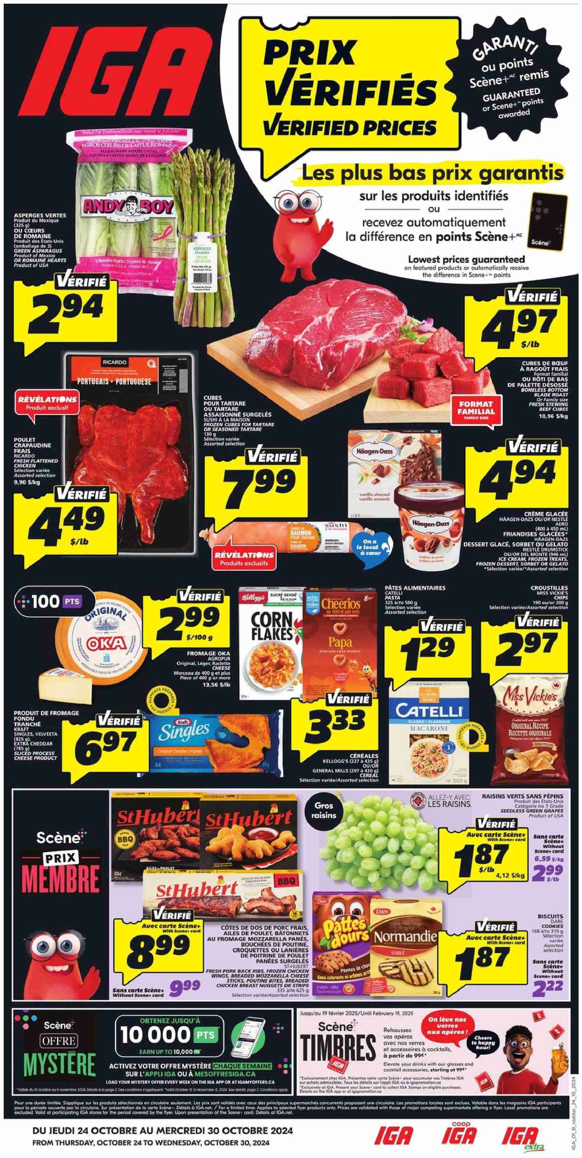 IGA flyer - October 24, 2024 - October 30, 2024. Page 1