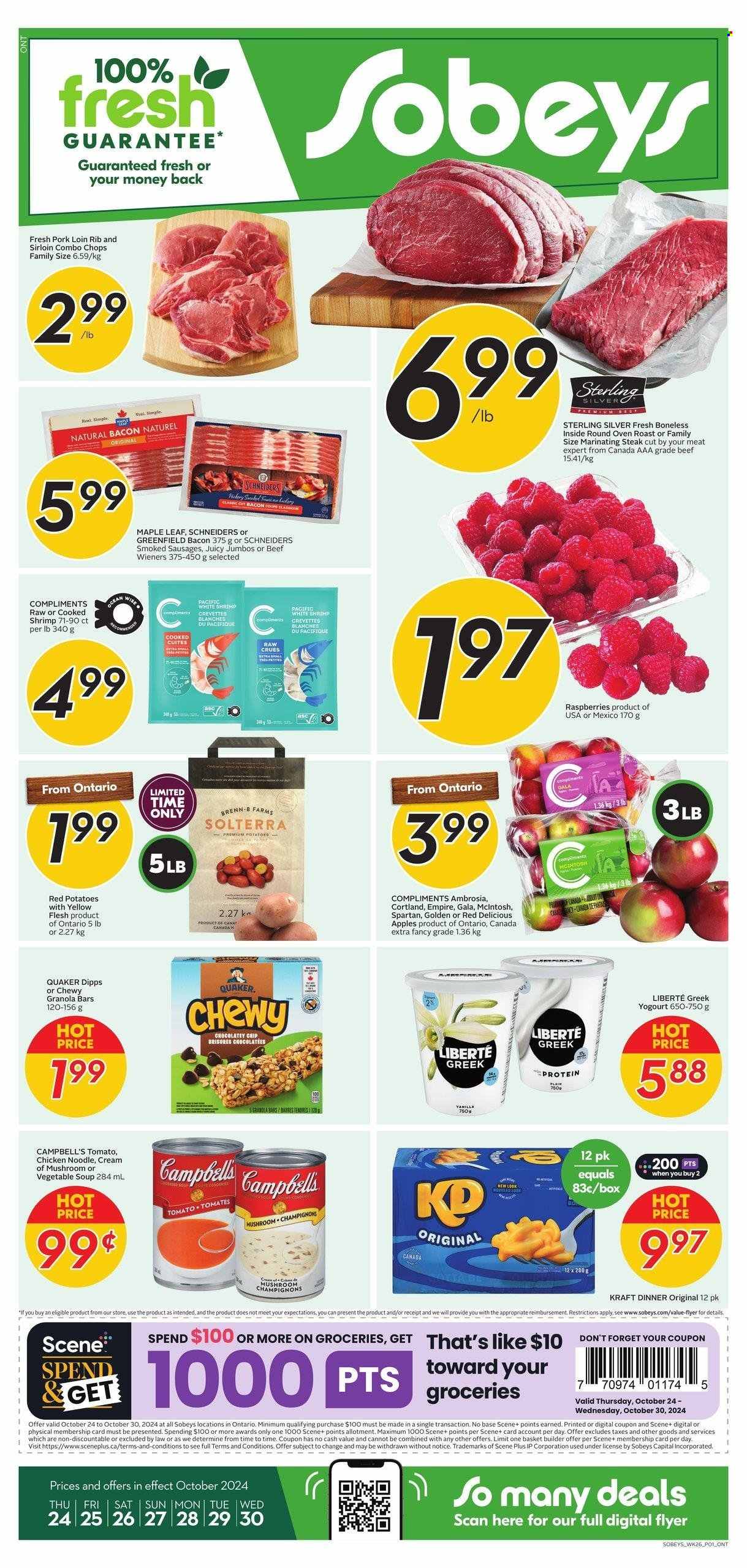 Sobeys flyer - October 24, 2024 - October 30, 2024. Page 1