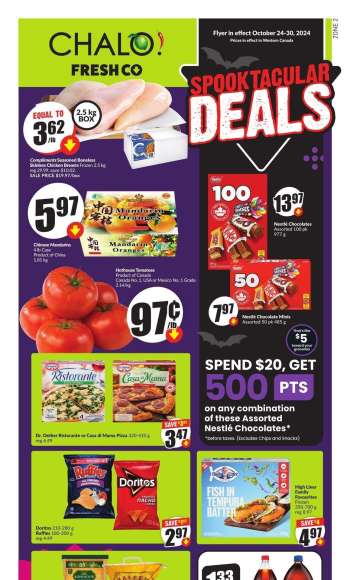 Chalo! FreshCo. Flyer - October 24, 2024 - October 30, 2024.