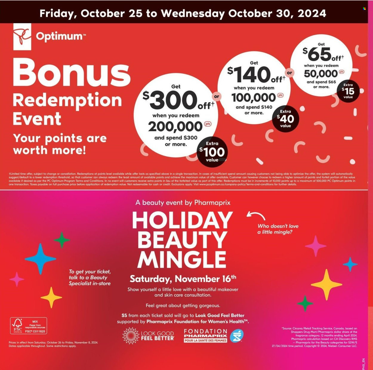 Shoppers Drug Mart flyer - October 25, 2024 - October 30, 2024. Page 1