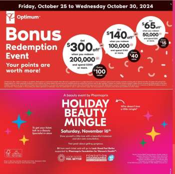 Shoppers Drug Mart Flyer - October 25, 2024 - October 30, 2024.
