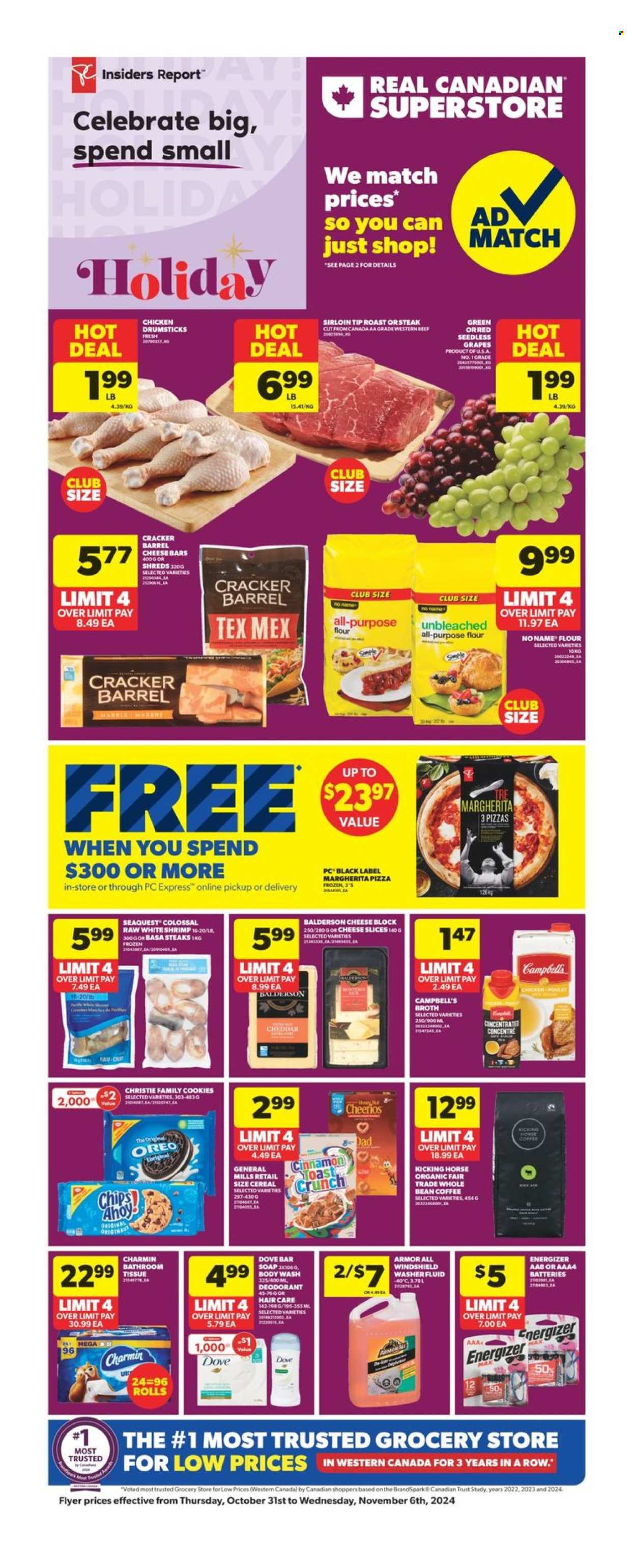 Real Canadian Superstore flyer - October 31, 2024 - November 06, 2024. Page 1