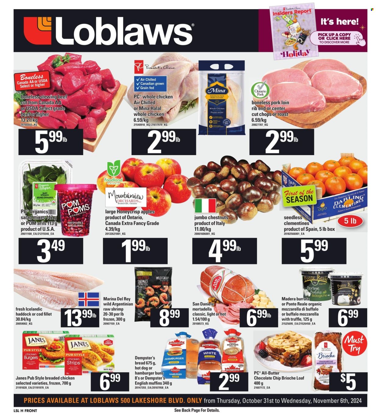 Loblaws flyer - October 31, 2024 - November 06, 2024. Page 1