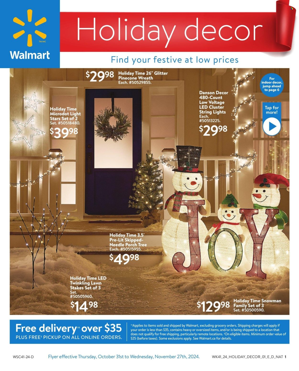 Walmart flyer - October 31, 2024 - November 27, 2024. Page 1