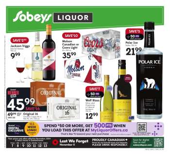 Sobeys Liquor Flyer - November 07, 2024 - November 13, 2024.