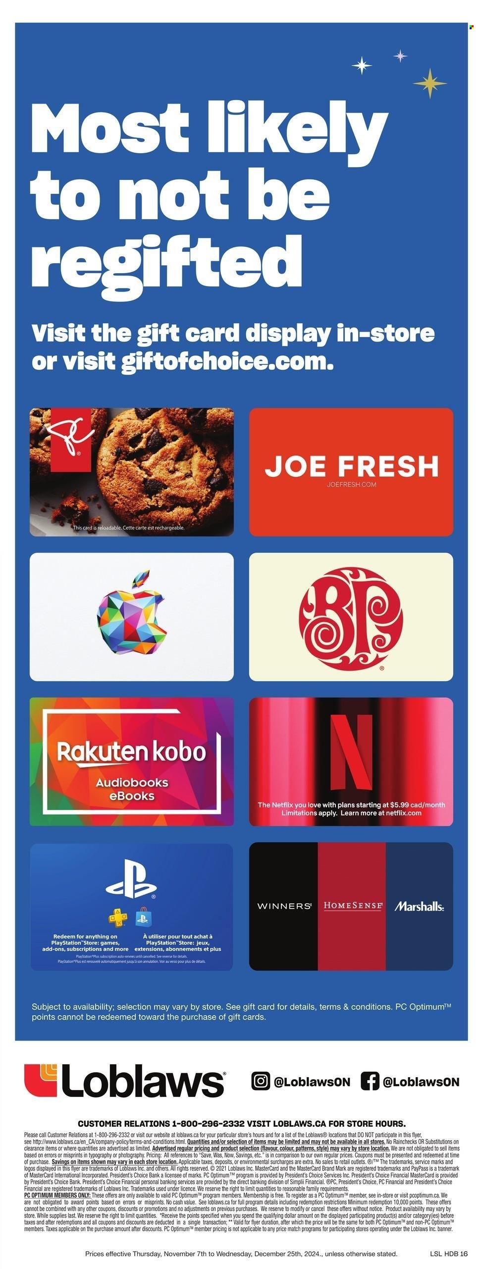 Loblaws flyer - November 07, 2024 - December 25, 2024. Page 16