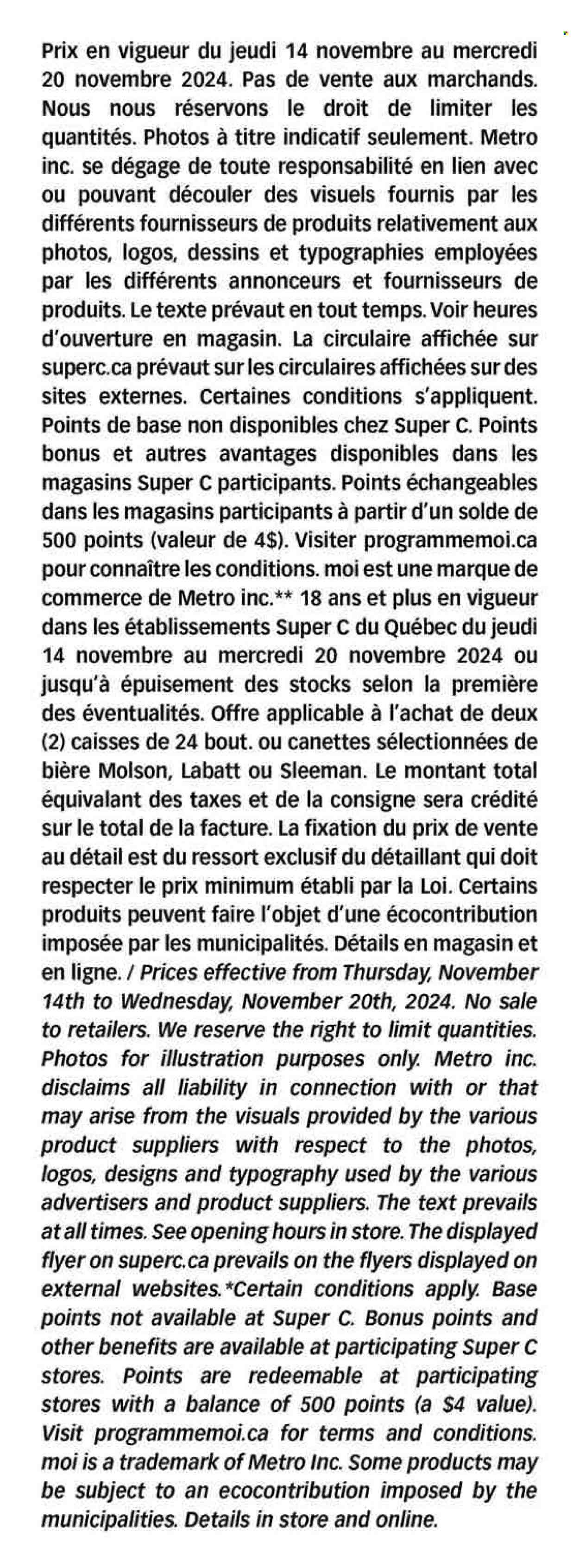 Super C flyer - November 14, 2024 - November 20, 2024. Page 15