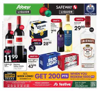 Sobeys Liquor Flyer - November 14, 2024 - November 20, 2024.