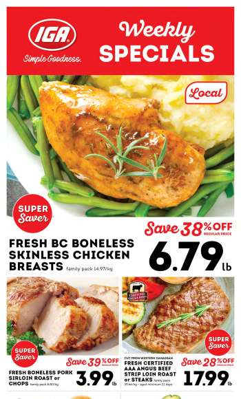 IGA Simple Goodness Flyer - November 22, 2024 - November 28, 2024.
