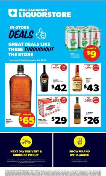 Real Canadian Liquorstore Flyer - November 25, 2024 - December 04, 2024.