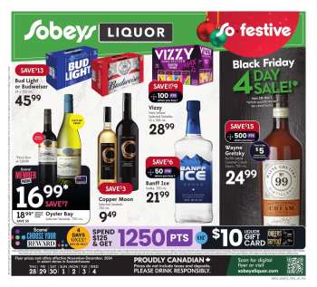 Circulaire Sobeys Liquor - 28 Novembre 2024 - 04 Décembre 2024.