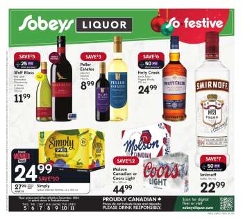 Sobeys Liquor Flyer - December 05, 2024 - December 11, 2024.