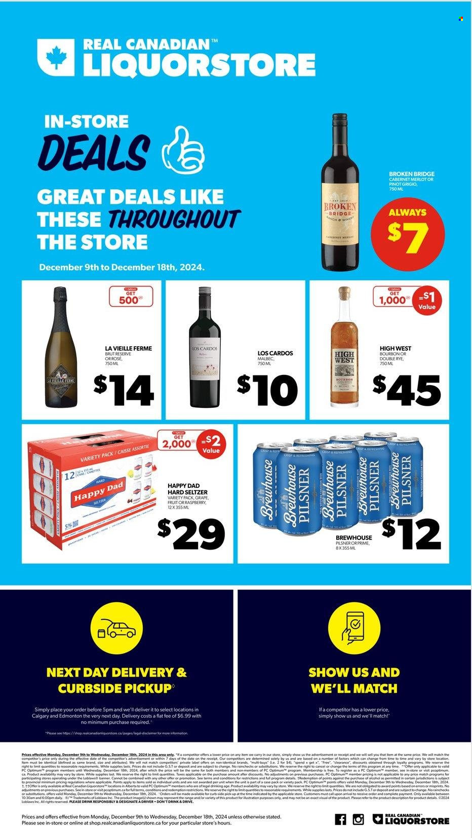 Real Canadian Liquorstore flyer. Page 1