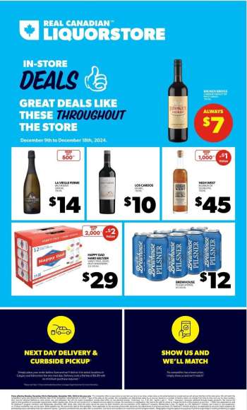Real Canadian Liquorstore Flyer - December 09, 2024 - December 18, 2024.