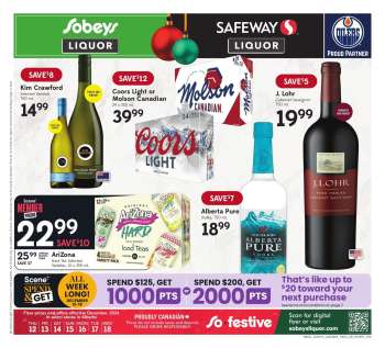 Circulaire Sobeys Liquor - 12 Décembre 2024 - 18 Décembre 2024.