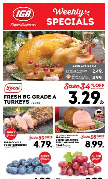 IGA Simple Goodness Flyer - December 20, 2024 - December 26, 2024.